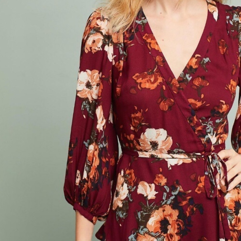 HD In Paris Floral Wrap Top from Anthropologie